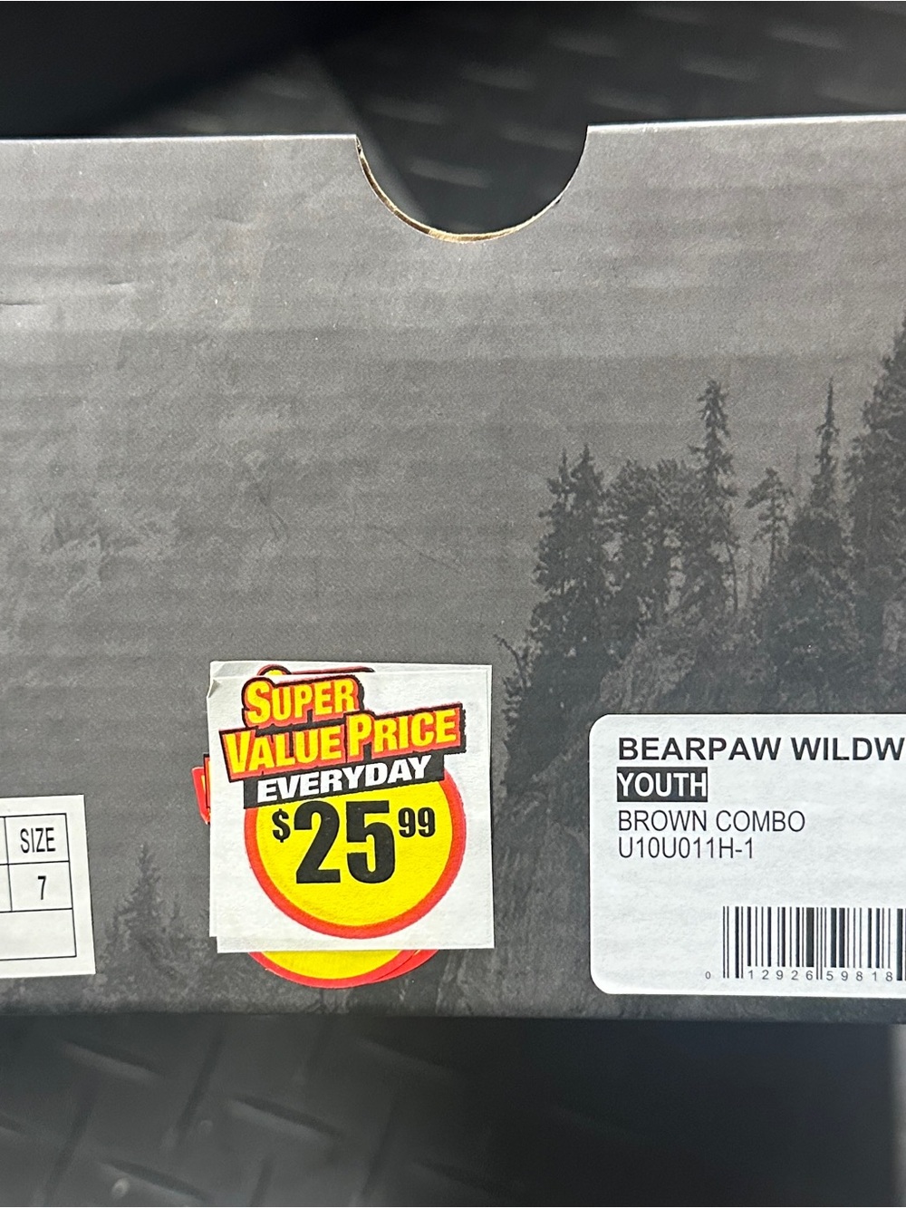 Youth size 7 Hiking boots BearPaw Wildwood Jr. Brown - used once - Picture 7 of 7